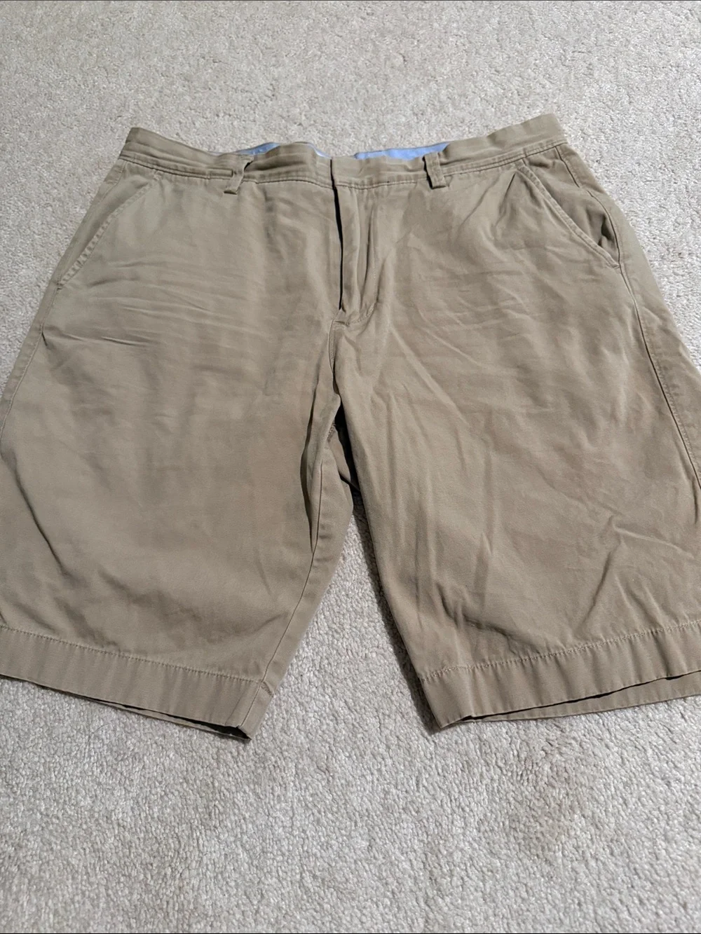 J. Crew Men's Tan Flat-Front Chino Shorts